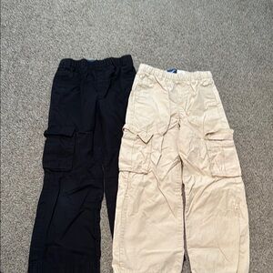 Old Navy Kids Elastic Waist cargo pants - Black and Beige